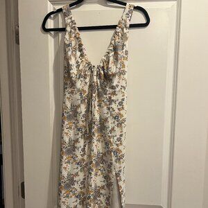 Cinched Neck Slip Midi Dress